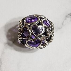 Pandora Openwork Hearts Mom CharmSterling silver